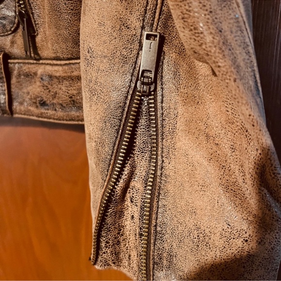 John Varvatos - James Racer Leather Jacket - Desert Sand - EU 52 / US 42 - Picture 6 of 7